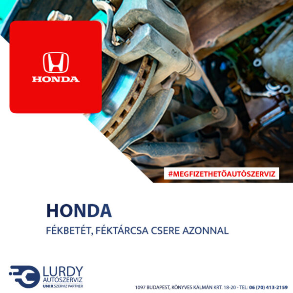 honda-fekbetet-csere Honda CR-V fékbetét, féktárcsa csere árak