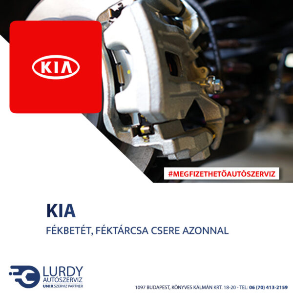 KIA Cee'd fékbetét, féktárcsa csere árak