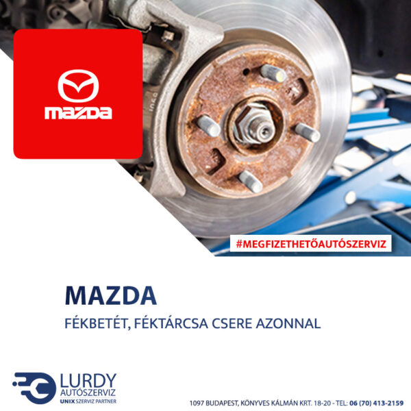 mazda-fekbetet-csere Mazda B 1600 fékbetét, féktárcsa csere árak