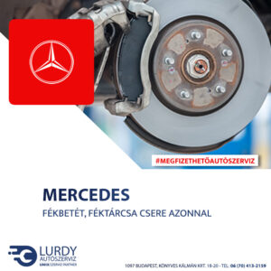 Mercedes A 140 fékbetét, féktárcsa csere árak