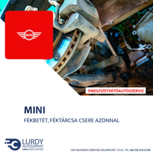 mini-fekbetet-csere Mini Mini One fékbetét, féktárcsa csere árak